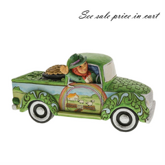 Jim Shore Heartwood Creek Leprechaun Green Truck Irish St. Patrick's Day 6010268