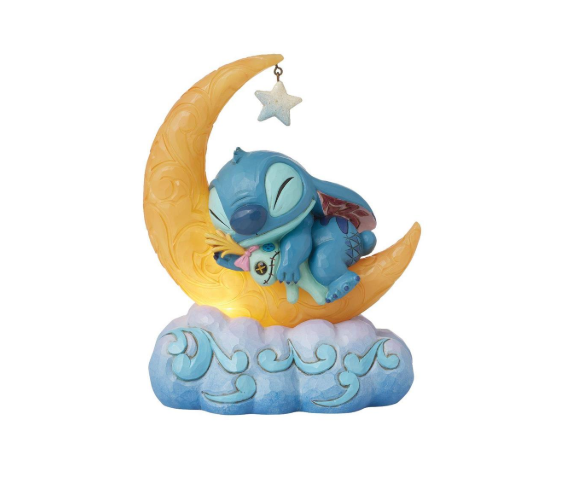 Stitch & Scrump on LED Moon Disney Traditions 6016334