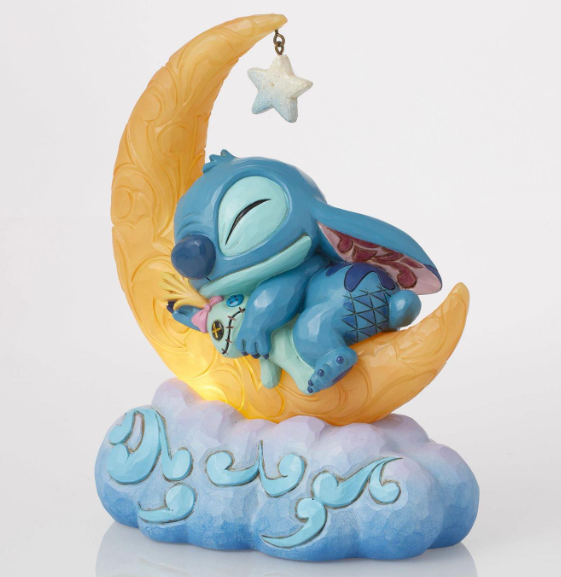 Stitch & Scrump on LED Moon Disney Traditions 6016334