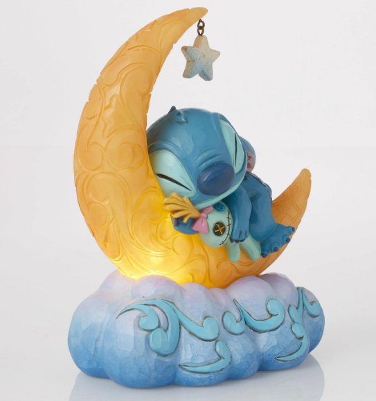 Stitch & Scrump on LED Moon Disney Traditions 6016334