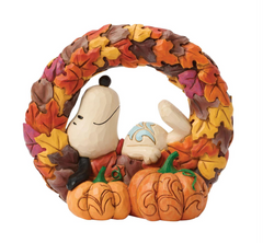 Snoopy on Fall Wreath Peanuts by Jim Shore 6018512