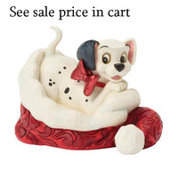 Enesco Disney Traditions 101 Dalmatians Puppy Sitting in a Santa Hat Miniature 6018719
