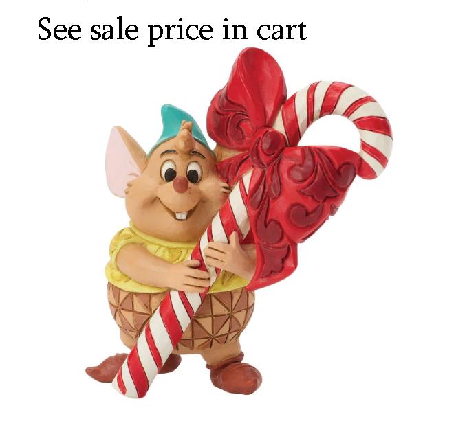Enesco Disney Traditions by Jim Shore Cinderella Gus Holding a Candy Cane Miniature 6018720