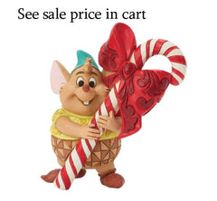 Enesco Disney Traditions by Jim Shore Cinderella Gus Holding a Candy Cane Miniature 6018720