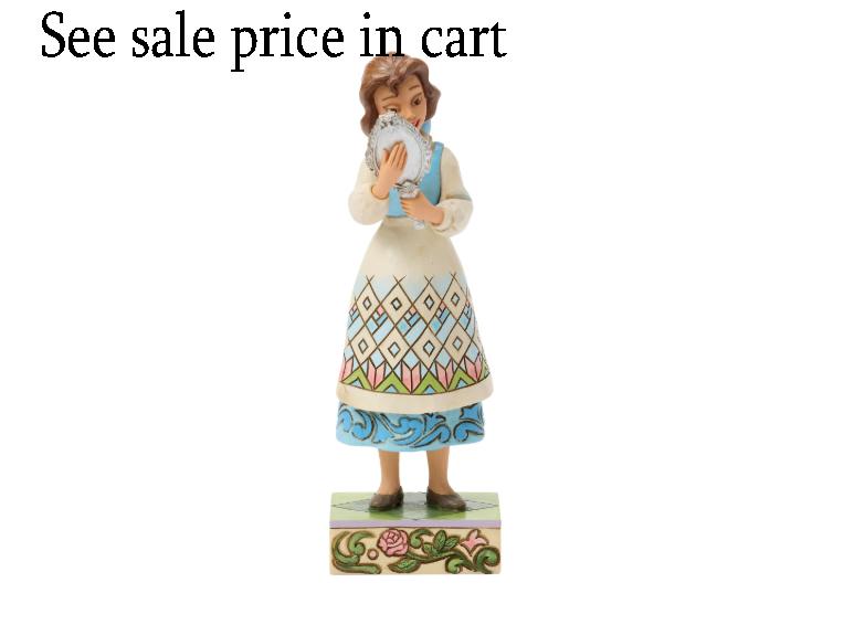 Enesco Disney Traditions  Beauty and The Beast Belle Holding Mirror 6018725