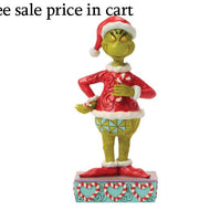 Enesco Dr. Seuss Grinch by Jim Shore Holding a Broken Candy Cane 6018951