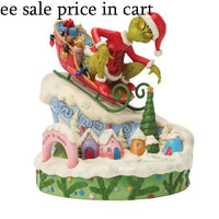Enesco Dr. Seuss Grinch by Jim Shore Grinch Sitting on a Small Sled 6018956