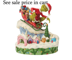 Enesco Dr. Seuss Grinch by Jim Shore Grinch Sitting on a Small Sled 6018956