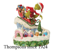 Enesco Dr. Seuss Grinch by Jim Shore Grinch Sitting on a Small Sled 6018956