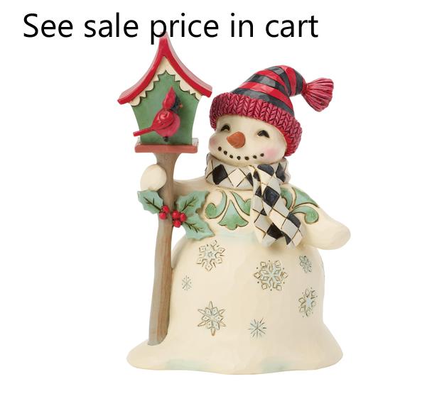 Enesco Jim Shore Heartwood Creek Highland Glen Snowman with Birdhouse 6019272