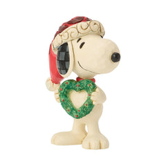 Enesco Peanuts by Jim Shore Snoopy Holding a Heart Wreath Miniature 6018690