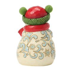 Enesco Jim Shore Heartwood Creek Snowman Wearing a Pom Pom Hat 6019281