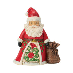 Enesco Jim Shore Heartwood Creek Santa with Present Bag Miniature 6019328