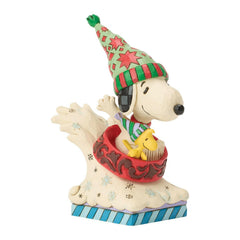 Enesco Peanuts by Jim Shore Snoopy and Woodstock in Dog Bowl Sled6018679
