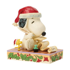 Enesco Peanuts by Jim Shore Snoopy and Woodstock with Christmas List6018682