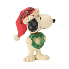 Enesco Peanuts by Jim Shore Snoopy Holding a Heart Wreath Miniature 6018690