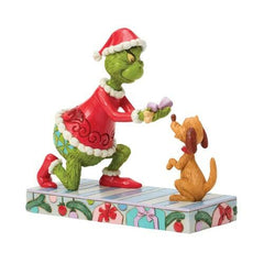 Enesco Dr. Seuss Grinch by Jim Shore Giving Max a Bone with a Bow 6018964