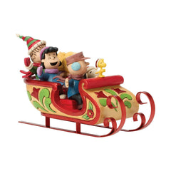 Enesco Peanuts by Jim Shore Charlie Brown with Snoopy and Friends in Sleigh6018692