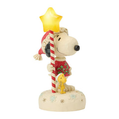 Enesco Peanuts by Jim Shore Snoopy and Woodstock Standing with Star Staff Light Up6018684
