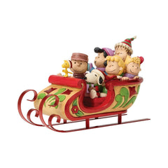 Enesco Peanuts by Jim Shore Charlie Brown with Snoopy and Friends in Sleigh6018692