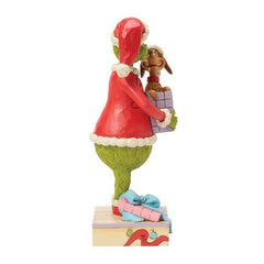 Enesco Dr. Seuss Grinch by Jim Shore Holding Max Popping Out of a Gift Box 6018957