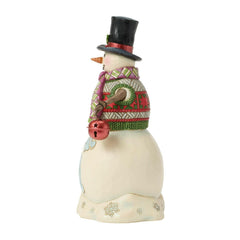 Enesco Jim Shore Heartwood Creek Snowman with Welcome Winter Hanging Sign 6019278