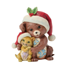Enesco Jim Shore Heartwood Creek Dog and Cat Hugging Miniature 6019327