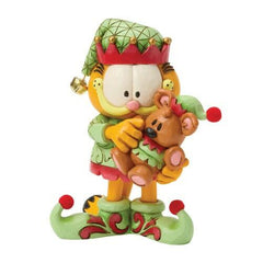 Enesco Garfield by Jim Shore Garfield and Pooky Dressed in Elf Costumes 6018796