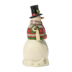 Enesco Jim Shore Heartwood Creek Snowman with Welcome Winter Hanging Sign 6019278
