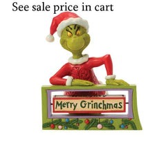Enesco Dr. Seuss Grinch by Jim Shore Rotating Message Sign 6018960