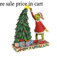 Enesco Dr. Seuss Grinch by Jim Shore Pulling Christmas Tree Star Light Up 6018961