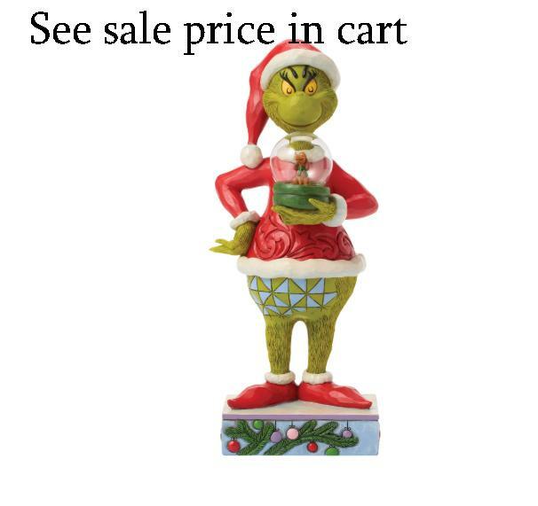Enesco Dr. Seuss Grinch by Jim Shore Holding a Glass Dome with Max 6018958