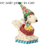 Enesco Peanuts by Jim Shore Snoopy and Woodstock in Dog Bowl Sled6018679