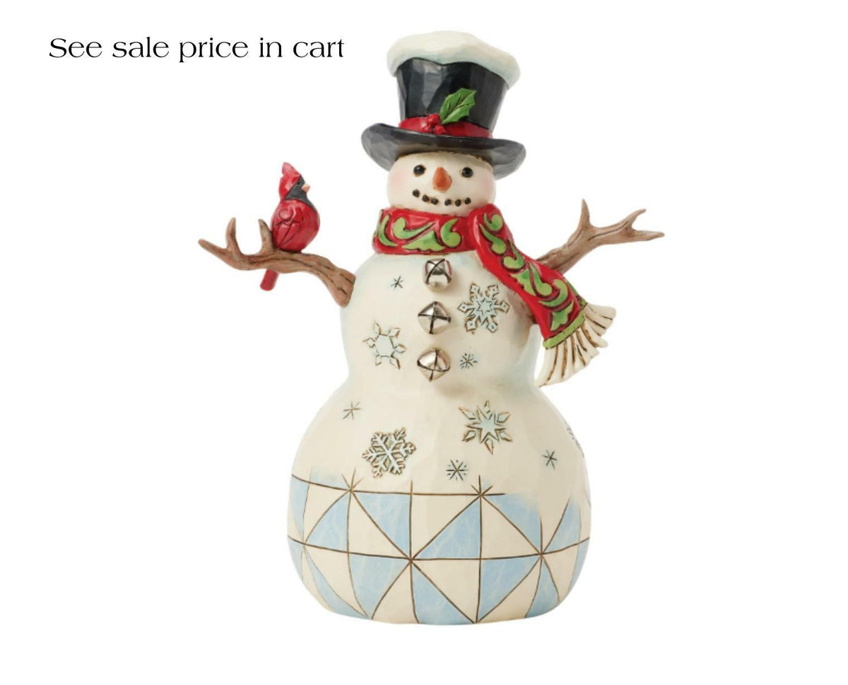 Enesco Jim Shore Heartwood Creek Snowman with Twig Arms and a Cardinal6017055