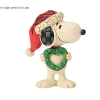 Enesco Peanuts by Jim Shore Snoopy Holding a Heart Wreath Miniature 6018690