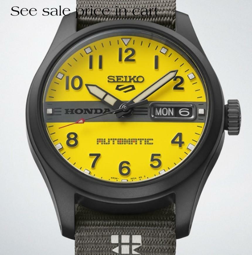 Seiko 5 Sports SS BLK Ct Automatic Yellow Dial motocompo HDB010