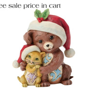 Enesco Jim Shore Heartwood Creek Dog and Cat Hugging Miniature 6019327