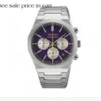 Seiko Essential SS Quartz Chronograph Purple Dial 145 LE HGK003