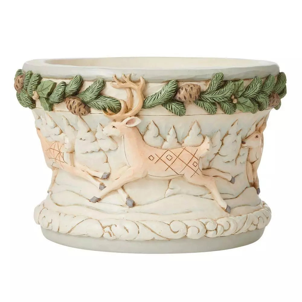 Jim Shore HWC Woodland Deer Decorative Bowl 6008872